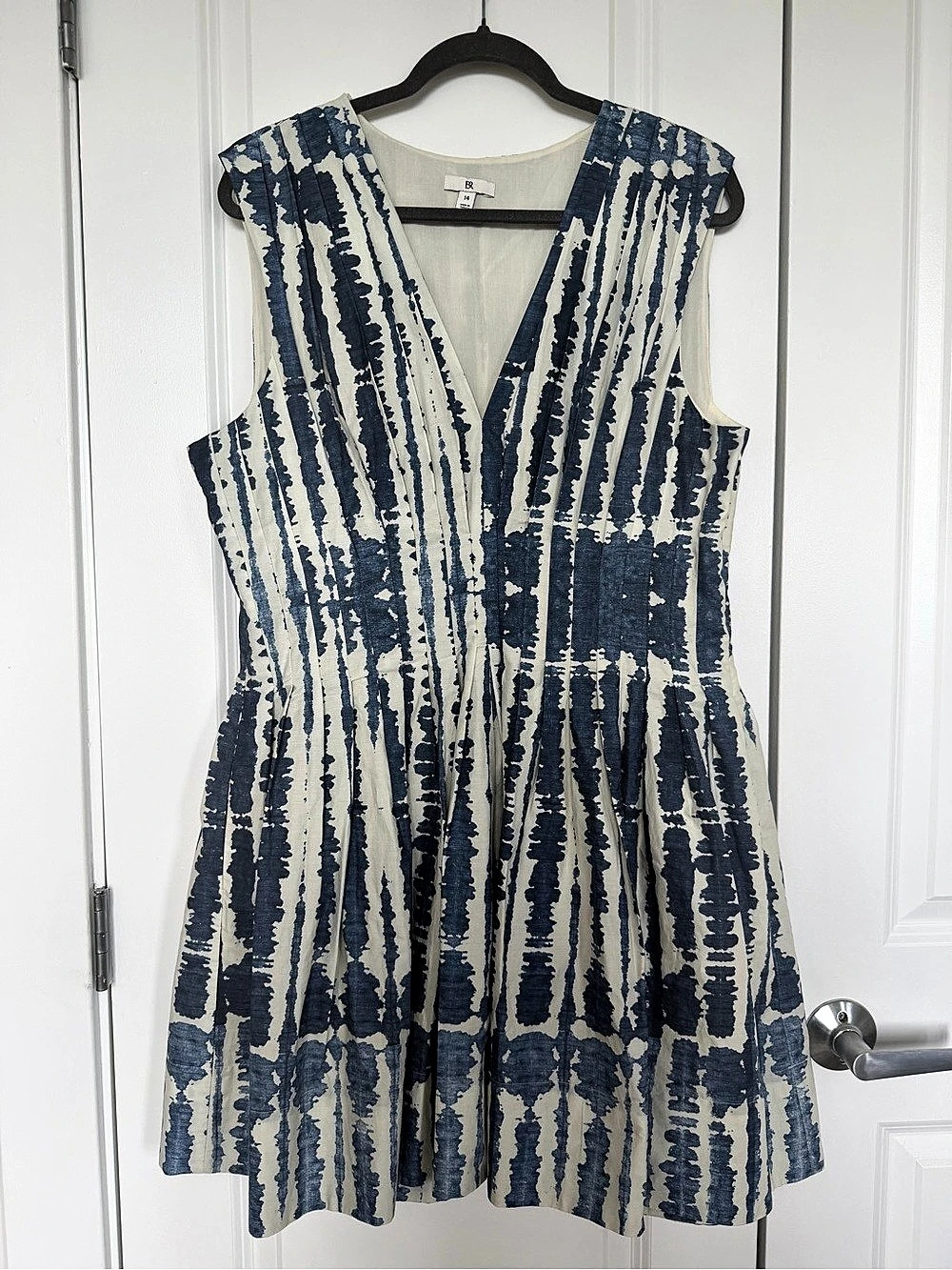 Banana Republic Women's Blue & White Tie-Dye Mini Dress Like New